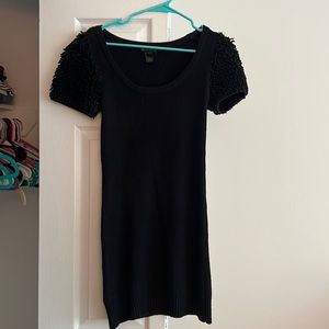 Black wool dress